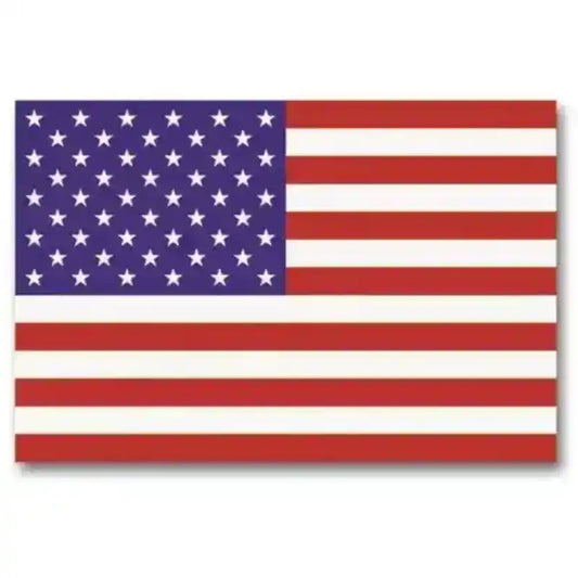 Bandera de Estados Unidos rectangular con estrellas blancas y franjas rojas y blancas