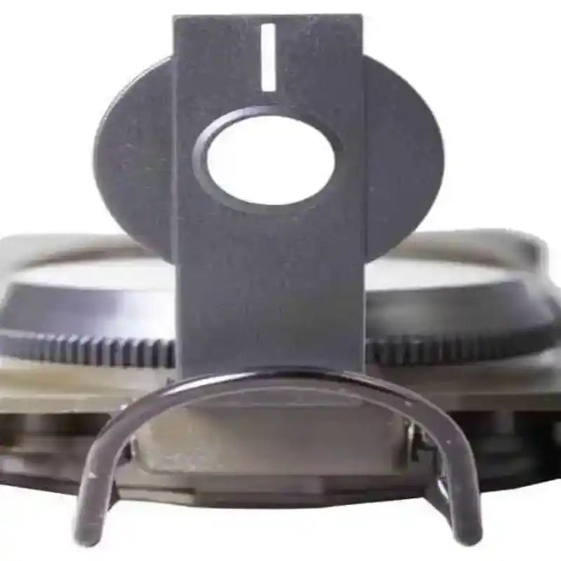 Brújula lensática Levenhuk DC65 de frente con ventana circular transparente
