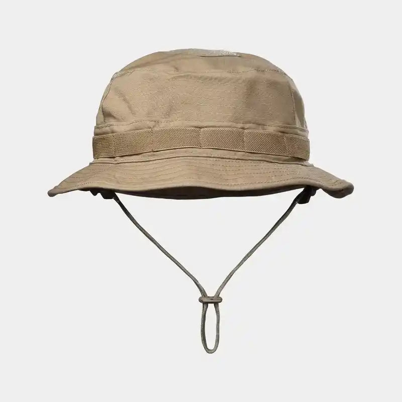 Sombrero táctico boonie de ala corta Emersongear con cordón de ajuste en color coyote
