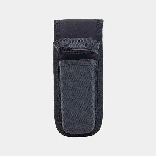 Funda porta-torniquete táctica negra con cierre y bolsillo frontal