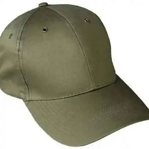 Gorra MIL-TEC verde oliva con visera curva y ojales decorativos