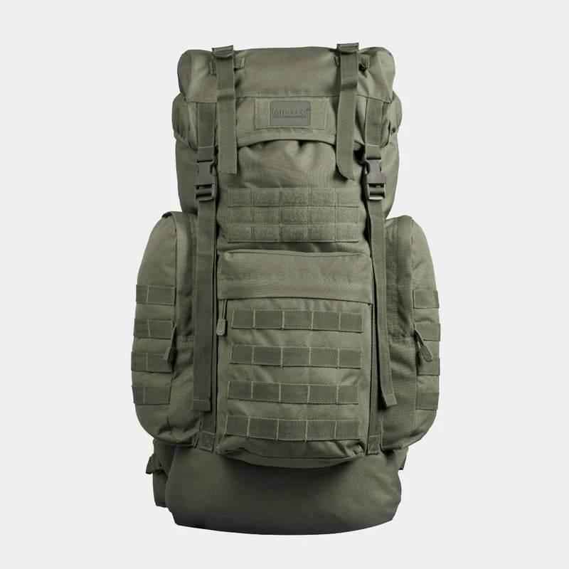 Mochila táctica MIL-TEC verde oliva con panel MOLLE frontal y solapa superior