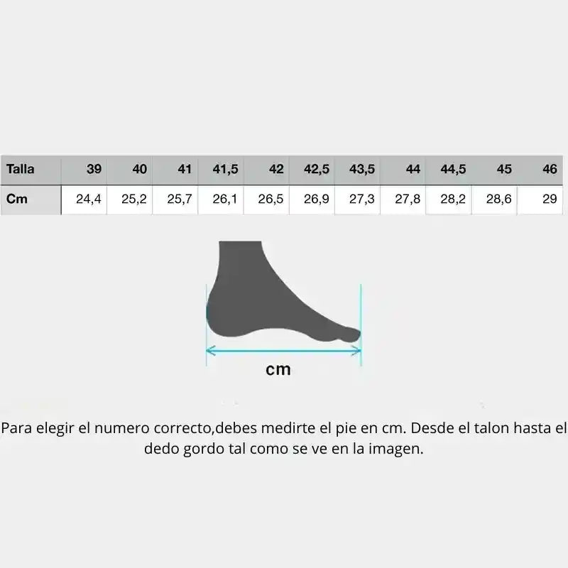 Tabla Tallas bota Innox Pro GTX