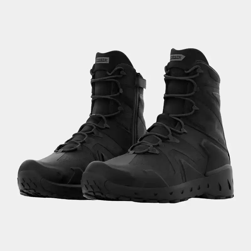 Par de botas tácticas AEROtac First Tactical negras vistas desde la derecha