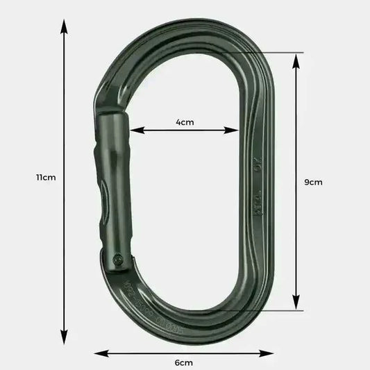 Mosquetón Ovalado Sin Bloqueo Petzl OK (Aluminio - 25 kN - Conector de Rescate)