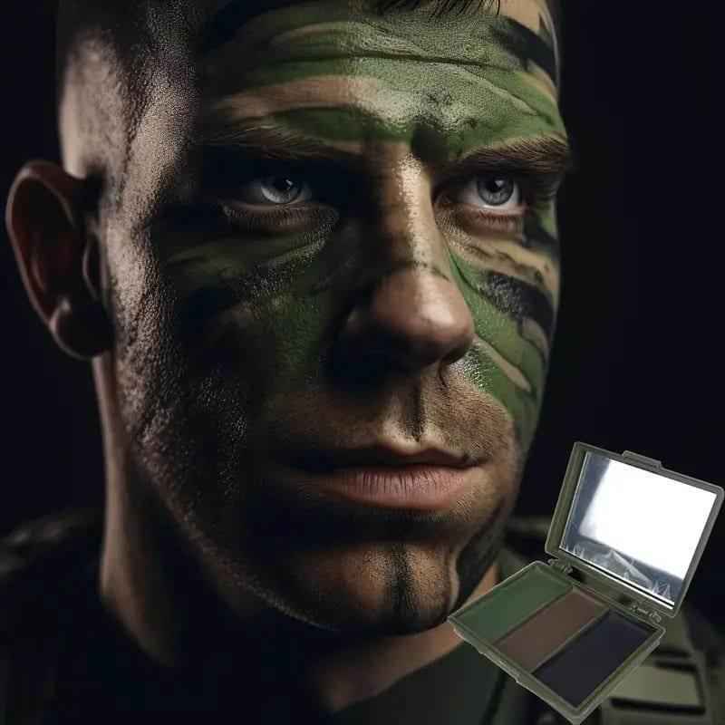 Pemarlis 3 Piezas Kit de Pintura Facial de Camuflaje, Set de Maquillaje Militar para Soldados y Actividades al Aire Libre como Paintball, Fácil de Aplicar y Quitar, Hipoalergénico y no Tóxico Pemarlis 3 Piezas Kit de Pintura Facial de Camuflaje, Set de Maquillaje Militar para Soldados y Actividades al Aire Libre como Paintball, Fácil de Aplicar y Quitar, Hipoalergénico y no Tóxico