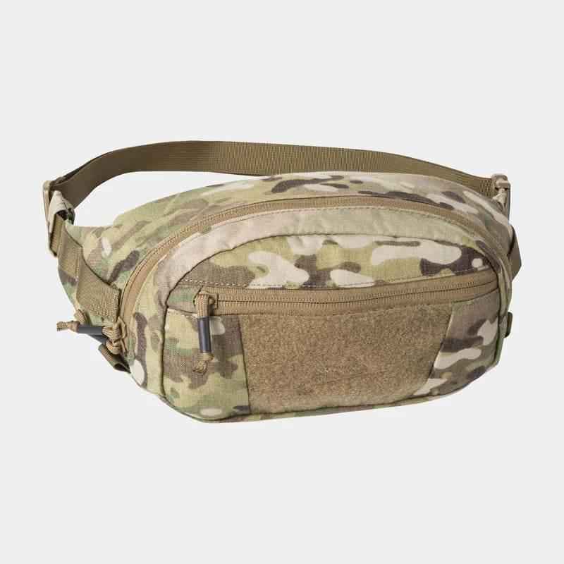 Riñonera táctica Multicam con cremallera frontal y correa ajustable